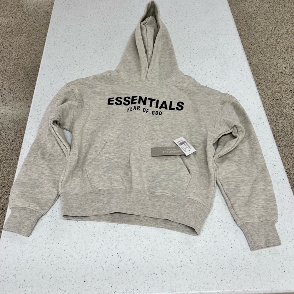 Fear of God Essentials Light Gray Hoodie